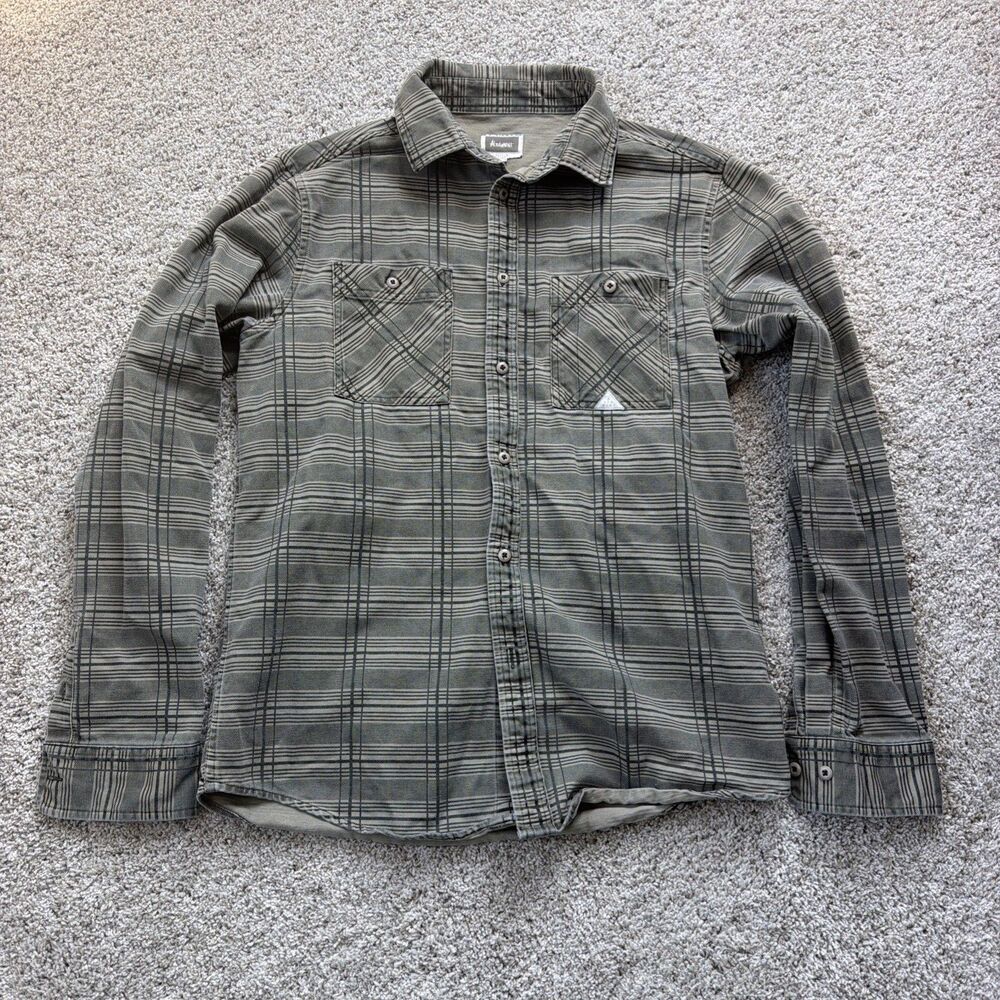 Altamont Refracted LS Flannel Shirt Mens M Gray Plaid 2014 Skate Shacket